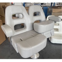 Siège de bateau double rabattable Marine Deluxe, banquette de bateau pliable, siège double pour bateau