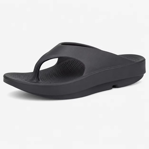 Sandales de récupération estivales avec soutien de la voûte plantaire, <span class=keywords><strong>tongs</strong></span> en EVA amorties pour femmes et hommes, claquettes confortables pour la marche, noires - Product Image 3