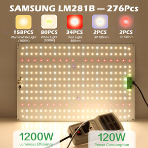 ไฟปลูกต้นไม้แบบหรี่แสงได้ 120W ไฟปลูกพืชในโรงเรือน 150W หลอดไฟปลูกต้นไม้แบบสเปกตรัมเต็ม - Product Image 1