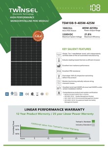 Module solaire Twinsel TSM108-9-405M-425M 405W 410W 415W 420W 425W, design entièrement noir, haute efficacité pour l'installation sur toit - Product Image 3
