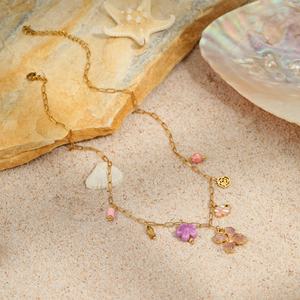 KITI Trendy plaj Charms kolye 18K altın kaplama paslanmaz çelik yaz tatil kolye takı kadınlar için - Product Image 3