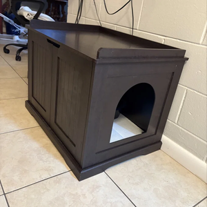 Table d'appoint en MDF avec bac à litière pour <span class=keywords><strong>chat</strong></span> dissimulé et perchoir pour fenêtre, meuble décoratif pour salon, maison et jardin - Product Image 6