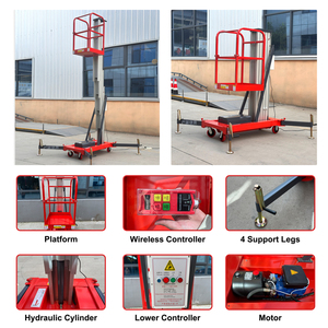 Plataforma Elevadora Eléctrica de Aleación de Aluminio, 8m, Mástil Vertical, Elevador de Personal Autopropulsado, Elevador Móvil Eléctrico para Trabajos Aéreos - Product Image 6