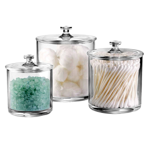 Acrylic apothecary lọ Bộ <span class=keywords><strong>3</strong></span> hộp lưu trữ tinh thể rõ ràng lưu trữ hộp có nắp đậy - Product Image 3