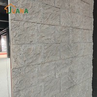 Panneaux décoratifs en métal isolés en PU, imitation roche légère, matériaux de construction