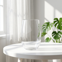 Verres à vin sans pied incassables de 16 oz avec bord doré, en plastique Tritan de haute qualité, personnalisables pour la bière, les jus, les fêtes et les mariages