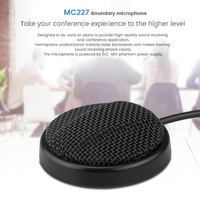 Microphone de bureau professionnel à condensateur XLR omnidirectionnel haute sensibilité avec suppression du bruit en métal pour enregistrement audio
