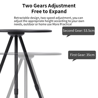 Table d'appoint ronde pliable pour jardin en acier au carbone, table de bistrot pour balcon, table basse pour cuisine, extérieur, portable, hauteur réglable