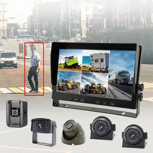 10.1" Truck Vehicle 1080P ahd BSD blind spot detection system Aid AI Camera Sound and Light Alarm with 7 inch Monitor