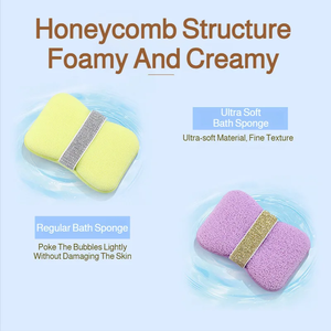 Sac à savon, éponge de bain, boule de bain ménagère, outil de nettoyage, ne se désintègre pas, fleur de bain super douce pour femmes, moussante - Product Image 6