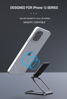 Support de téléphone magnétique pliable avec logo personnalisé OEM ODM, support pour doigts et mains en alliage de zinc, support PC FY19, directement de l'usine