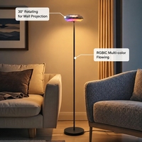 Lámpara de Pie Inteligente RGB con Control por WiFi a través de Aplicación |   Solución de Iluminación LED con Sincronización Musical para Decoración de Interiores de Hoteles y Comercios
