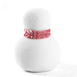 Christmas Holiday Decor <b>White</b> Snowman Tumbler with Hat Scarf Ultra Soft Plush Cushion Pillow for Home Sofa - Product Image 2