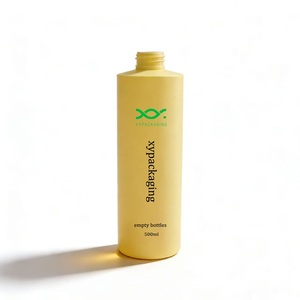 Xypackaging 500ml 16oz Empty Yellow HDPE Plastic Cylinder Round Squeeze <strong>Pump</strong> Sprayer <strong>Bottles</strong> Shampoo Conditioner <strong>Lotion</strong> <strong>Bulk</strong> - Product Image 4