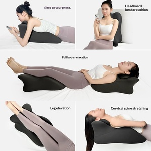 Coussin de lit tricoté en mousse à mémoire de forme amélioré pour couple, soulagement du stress, anti-ronflement, lecture, soulagement des douleurs lombaires - Product Image 4
