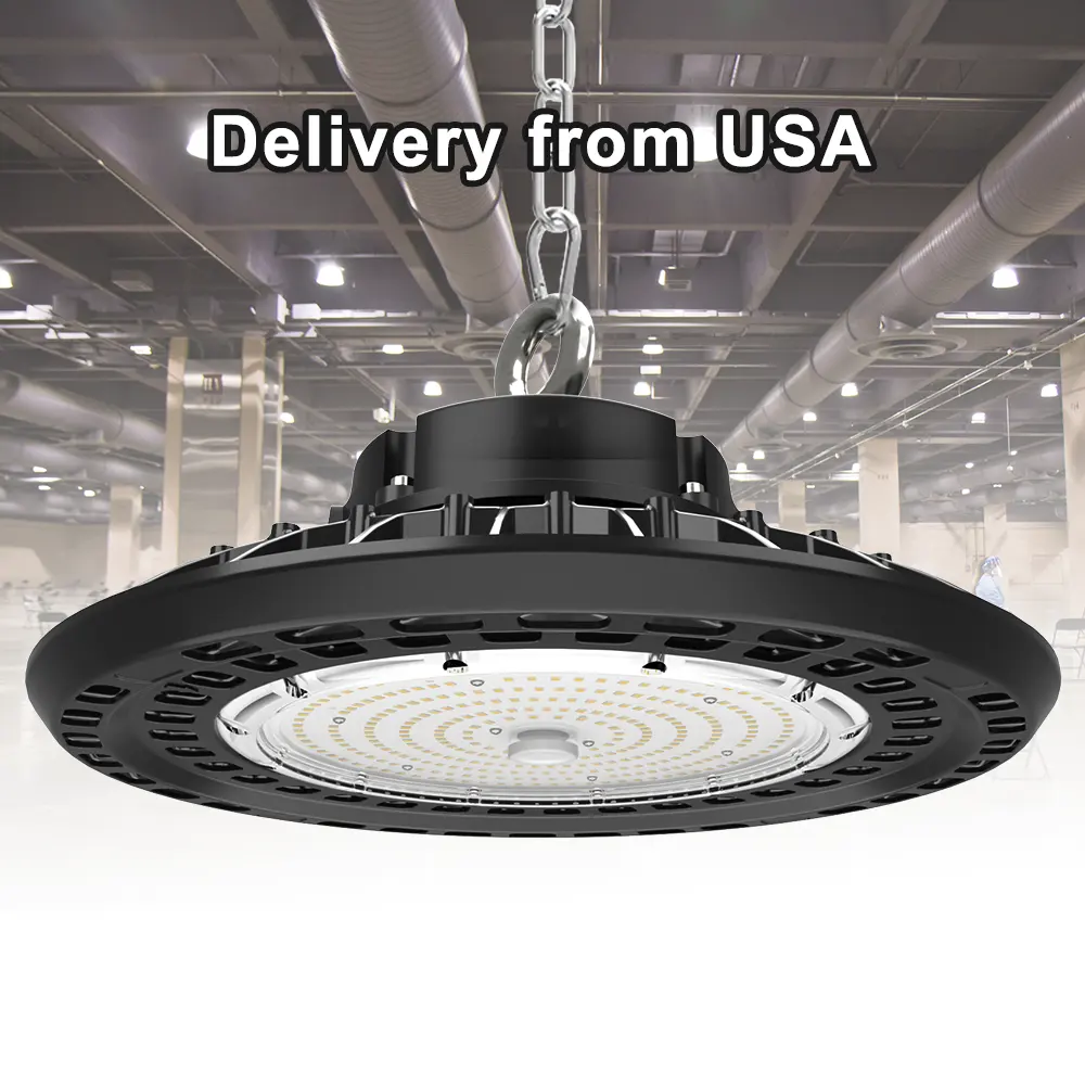 UFO 150W สําหรับอุตสาหกรรมเซ็นเซอร์ระยะไกล 150LM/W Lumens สูงคลังสินค้าไฮเบย์ไฟ LED ร้านค้า