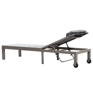 De gama alta de la piscina de Chaise Lounge playa tumbona acolchado tumbona <span class=keywords><strong>con</strong></span> <span class=keywords><strong>ruedas</strong></span> y almohada - Product Image 1