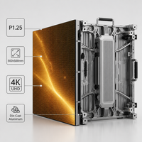 Écran LED de location P1.25 à pas fin, 4K UHD, haute fréquence de rafraîchissement 3840Hz, boîtier en aluminium moulé sous pression pour studio TV et diffusion