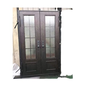 Puerta de hierro de alta gama personalizada hecha en China para rotura térmica de villa privada - Product Image 1