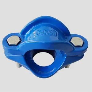 2024 Ductile iron Water saddle for PVC and pvc pipes iron Tapping tee