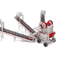 NOUVEAU Petit concasseur de pierres de roche portable Prix Mini concasseur à mâchoires diesel mobile en PE 250x400 pour la vente
