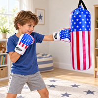 Ensemble de boxe pour enfants avec sac de frappe pour jeux récréatifs, entraînement d'introduction et pratique pour débutants