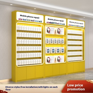 Exhibidor de Madera de <span class=keywords><strong>Segunda</strong></span> <span class=keywords><strong>Mano</strong></span> para Teléfonos Móviles, Estante para Auriculares Digitales, Mueble de Exhibición para Estantes de Supermercado - Product Image 4