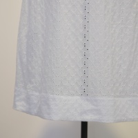 Robe chemise pour femme avec broderie à œillets exquise, 100% coton, manches courtes, col polo, robe midi vintage
