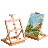 Chevalet de table robuste MEEDEN en bois de hêtre massif, réglable, pour artistes, modèle AFE-6068-YM