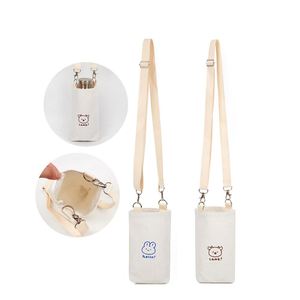 Housses de tasses isothermes en toile personnalisables OEM, pouvant être portées en diagonale à l'extérieur. Housses de protection pour gobelets isothermes - Product Image 2