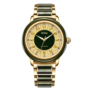 Diella Men's 6007 Luxury Business Quartz Watch Sapphire Simple Trendy <b>Jade</b> Automatic Pair for Couples Drioshipping Men's Women's - Product Image 1