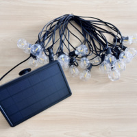 25FT 50FT 100FT Globe extérieur E12 ampoule LED étanche 2700K incassable solaire alimenté Patio guirlande lumineuse
