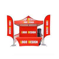 Tente de commerce pliable 3x3m, hexagonale 40mm, intérieur/extérieur, imperméable, avec structure en aluminium premium, robuste, toutes saisons, type pop-up