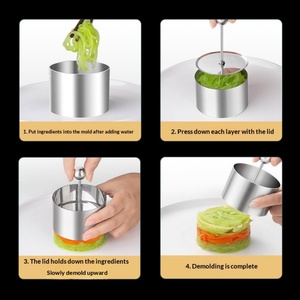Moule à gâteau en acier inoxydable 304 de qualité alimentaire, écologique, en forme ronde, avec découpeur réglable, outils de pâtisserie - Product Image 3