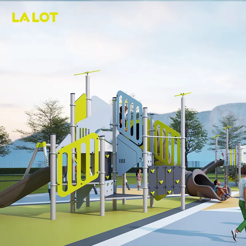 Vui chơi giải trí ngoài trời thiết bị HPL playsets & Slide cho các trường học & trẻ em playsets cho chơi ngoài trời