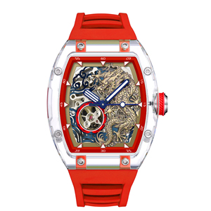 Montre mécanique automatique de luxe DK&KT avec boîtier transparent, design dragon, étanche 3ATM, luminescente - Product Image 1