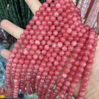 Perles DIY en pierre naturelle optimisée 7A, rose-rouge clair, perles lâches faites à la main, accessoires de bijoux, approvisionnement direct usine Yiwu