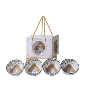 High Quality 4-Piece Ceramic Coconut Bowls <b>Set</b> Multi-Color Eco-Friendly for Parties Wholesale - Product Image 1