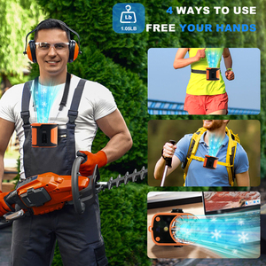 Seven Wind Speed Neck Fan Hands Free Wearable Waist <b>Clip</b> On Fan 20000mAh Rechargeable Air Cooling Fan for Outdoor Sports - Product Image 3