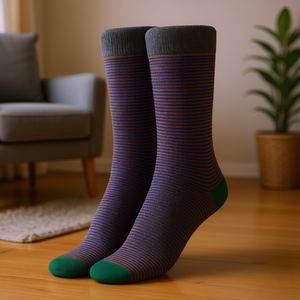 Calcetines Casuales Db, Rayados, de Nailon, Cálidos, Talla Única, para Niñas, Uso Diario - Product Image 2