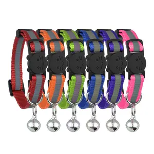 <span class=keywords><strong>Collar</strong></span> de Seguridad para Gato con Hebilla y Tira Reflectante de Nailon Resistente y Moderna, con Campana, Accesorios para Mascotas - Product Image 1