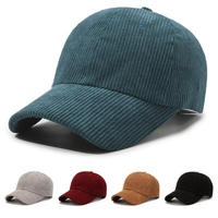 Gorras de Béisbol Unisex de Pana de Alta Calidad, Multicolores, Vintage, con Logotipo Bordado Personalizado, Gorra de Pana Estilo Dad Hat