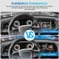 Navihua Nouveau Design Autoradio Android 12,3 Pouces GPS Navigation Lecteur Multimédia DVD Stéréo Auto pour Dodge Challenger SRT Hellcat