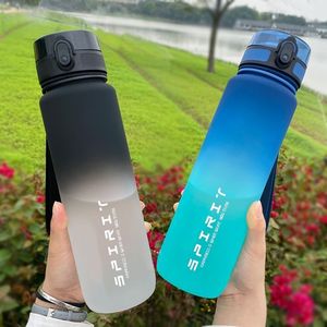 Spirit Gradient Sports Water Bottle 500ml 750ml 1000ml With Lid For Outdoor Fitness And Tennis - Product Image 3