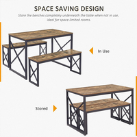 Ensemble de salle à manger moderne de style simple avec chaises, coin-repas pour 4 personnes, ensemble de table à manger