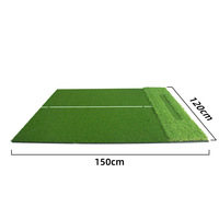 Tapis de frappe de golf auxiliaire White Line Station, tapis de frappe de golf à double paille avec balle, 1,2x1,5m, gazon EVA