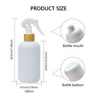 Flacon de shampooing en plastique HDPE biodégradable écologique de 300 ml, avec couvercle en bambou de 500 ml