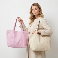 Sac fourre-tout en toile élégant et spacieux, grande taille, avec logo personnalisé, léger, en coton certifié, pour le shopping, le travail et les sorties décontractées