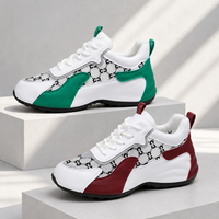 Chaussures basses décontractées pour hommes en maille et cuir synthétique, style OEM/ODM, fourniture directe d'usine sous marque privée