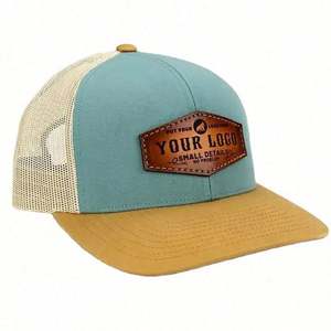 Customizable 6-Panel Adjustable Men's Trucker Hat 112 Style Embroidery Mesh Custom Leather <b>Patch</b> BSCI Certified Blank Richardson - Product Image 1
